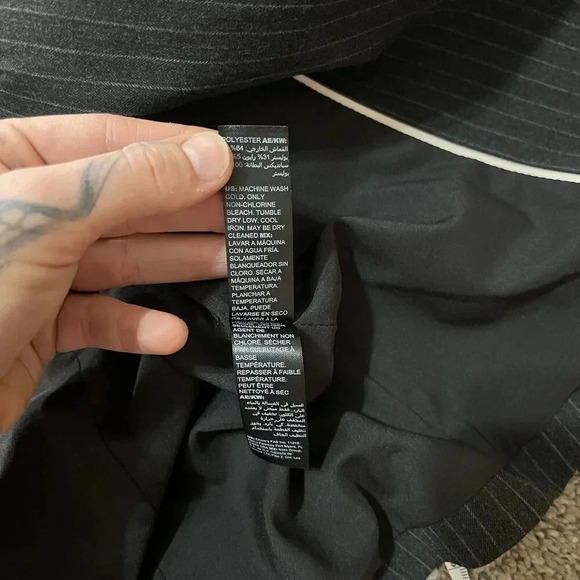 White House Black Market Blazer Jacket Womens Peplum Pearl Cufflinks Office Work - Picture 11 of 12